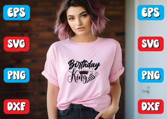 Birthday King Svg Design: Graphics for Crafts & Content