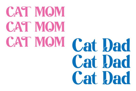 Cat Mom Dad SVG Bundle: Graphics for Crafts