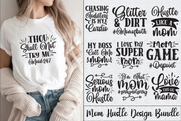 Mom Hustle SVG Bundle: Graphics for Crafts & Blogs