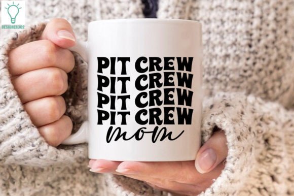 Pit Crew Mom Retro SVG: Graphics for Crafts