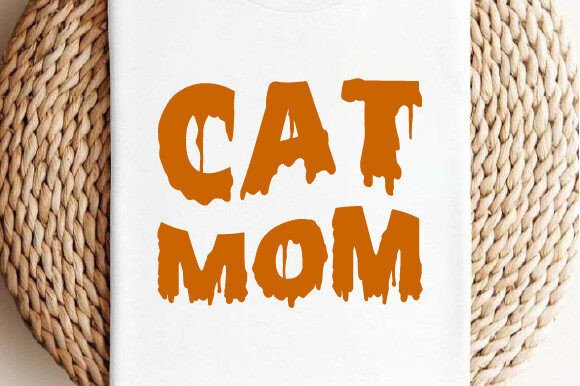 Retro Halloween Cat Mom Graphics for Crafts